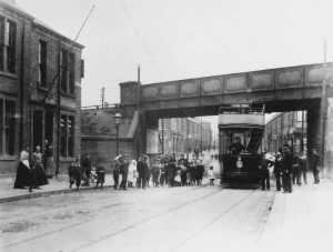 Tram stop number 8 in South Eldon Street